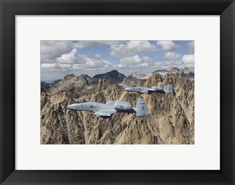 Framed Two A-10 Thunderbolt&#39;s in Central Idaho Print