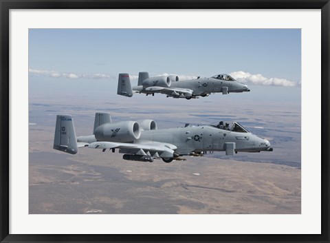 Framed Two A-10 Thunderbolts, Saylor Creek, Idaho Print