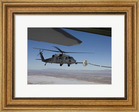 Framed HH-60G Pave Hawk Conducts Aerial Refueling from an HC-130 Print