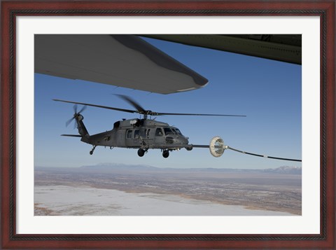 Framed HH-60G Pave Hawk Conducts Aerial Refueling from an HC-130 Print