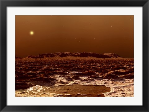 Framed View from the Edge of the Southern Polar Cap of Mars Print