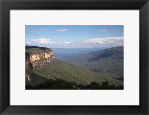 Framed Australia, Blue Mtns, Kings Tableland, Jamison Valley Print