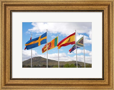 Framed Australia, International Flags, Commonwealth Place Print