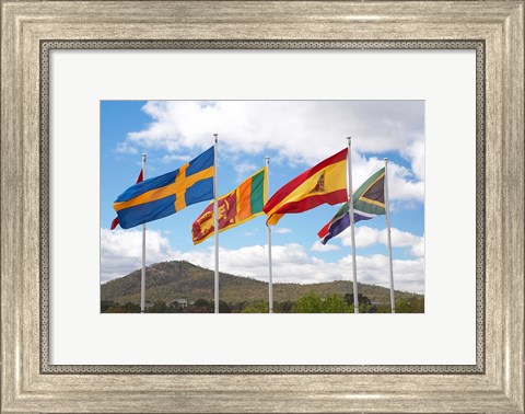 Framed Australia, International Flags, Commonwealth Place Print