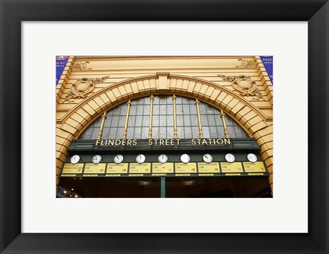 Framed Australia, Melbourne, Flinders Street Train Station Print