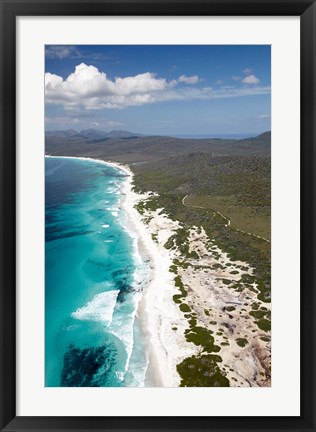Framed Friendly Beaches Coastline, Freycinet NP, Australia Print