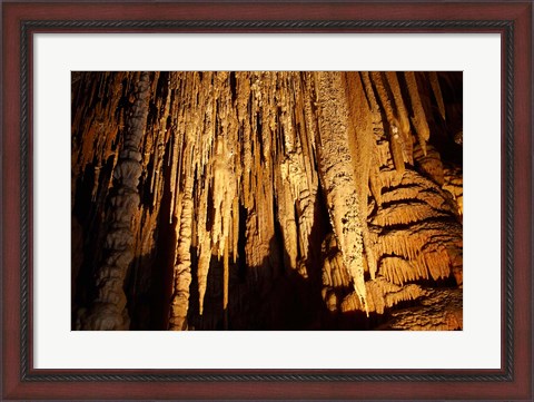 Framed Stalactites, Newdegate Cave, Hastings Caves, Australia Print