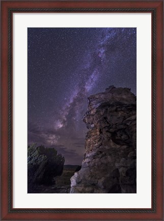 Framed Rocky Hoodoo Against the Milky Way, Oklahoma Print