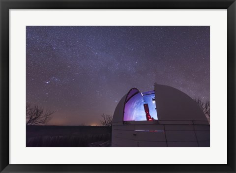 Framed Domed Observatory, Crowell, Texas Print