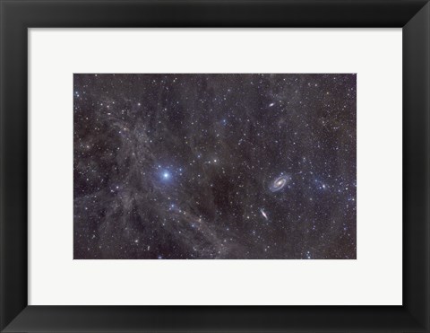 Framed Galaxies M81 and M82 Print