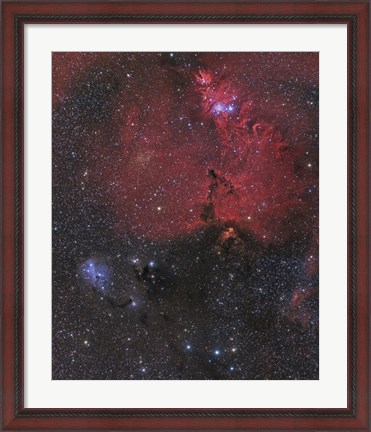 Framed Nebula in Monoceros Print