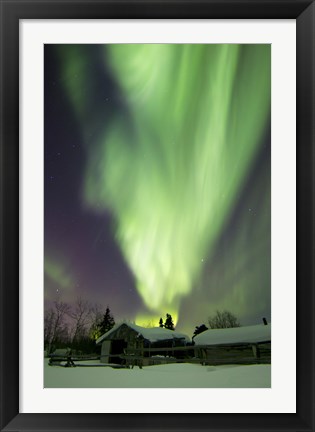 Framed Aurora Borealis and the Big Dipper Whitehorse, Yukon, Canada Print