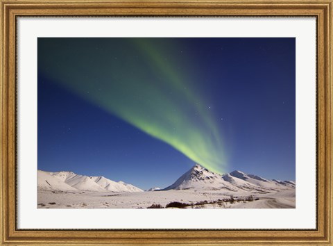 Framed Aurora Borealis over Ogilvie Mountains, Canada Print