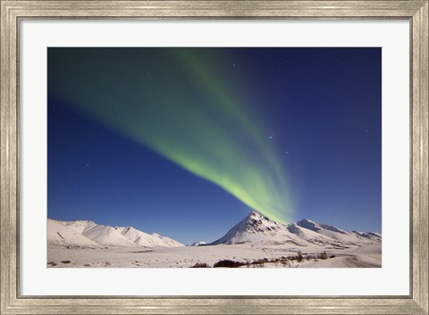 Framed Aurora Borealis over Ogilvie Mountains, Canada Print