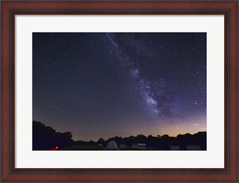 Framed Milky Way and Perseid Meteor Shower, Oklahoma Print
