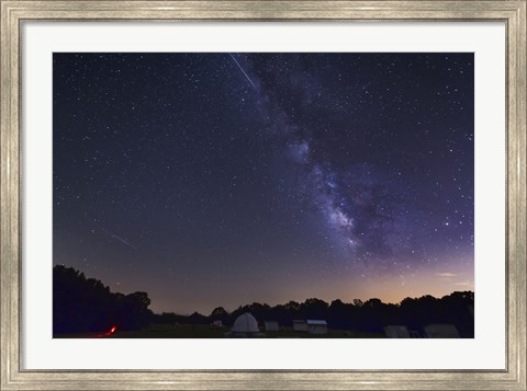 Framed Milky Way and Perseid Meteor Shower, Oklahoma Print