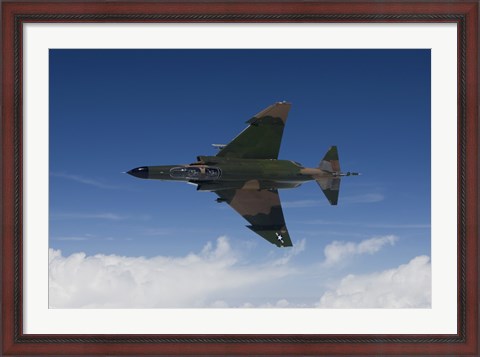 Framed QF-4E Aircraft Flies over the Gulf of Mexico Print