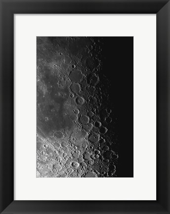 Framed Rupes Recta Ridge and Craters Pitatus and Tycho Print