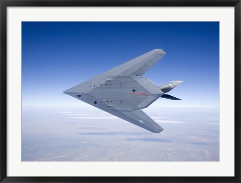 Framed F-117 Nighthawk Flies a Training Sortie over New Mexico Print