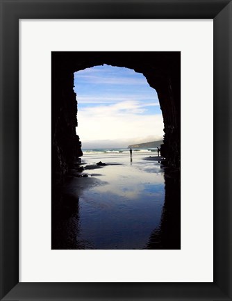 Framed Cathedral Cave, Catlins Coast, South Island, New Zealand Print