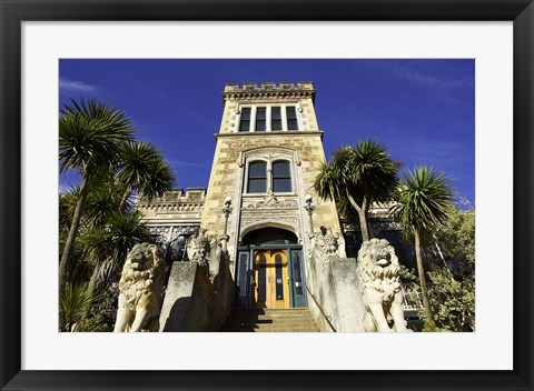 Framed Larnach Castle entrance, South Island, New Zealand Print