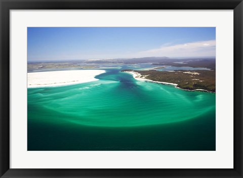 Framed Parengarenga Harbor Entrance, and Kokota, Far North, Northland, New Zealand Print