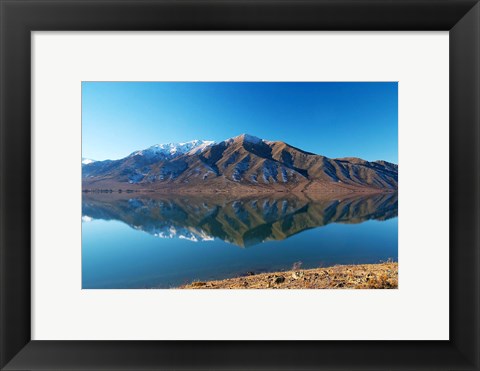 Framed Lake Benmore in Winter, Waitaki Valley, South Island, New Zealand Print