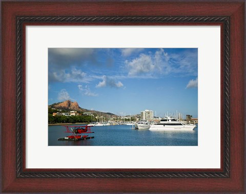 Framed Australia, Townsville, Castle Hill, Boats, Seaplane Print