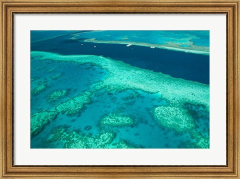 Framed Australia, Whitsunday Coast, Great Barrier Reef (horizontal) Print