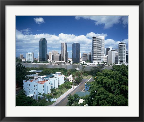 Framed Brisbane Skyline, Queensland, Australia Print