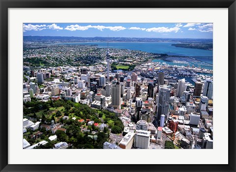 Framed Auckland skyline, New Zealand Print