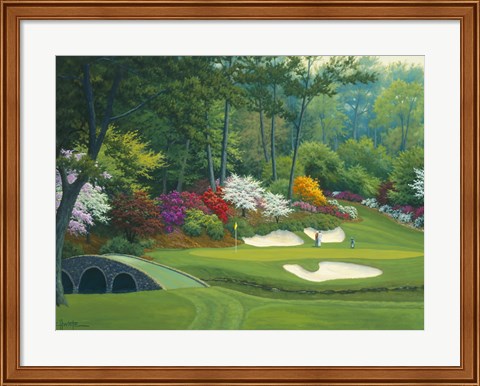 Framed Augusta on the 12th hole Print