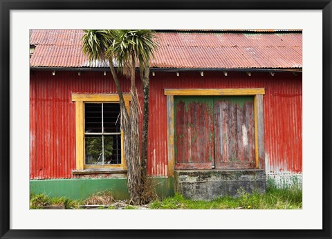 Framed Golden Nugget Hotel, Shantytown, near Greymouth, West Coast, South Island, New Zealand Print