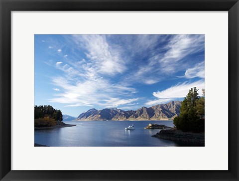 Framed Lake Hawea, Otago, South Island, New Zealand Print