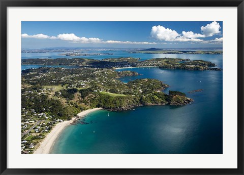 Framed Palm Beach, Waiheke Island, North Island, New Zealand Print