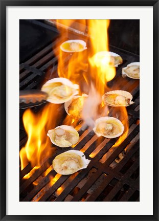 Framed Scallops on Barbeque Print