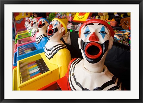 Framed Laughing Clowns Side-Show, Rotorua, Bay of Plenty, North Island, New Zealand Print