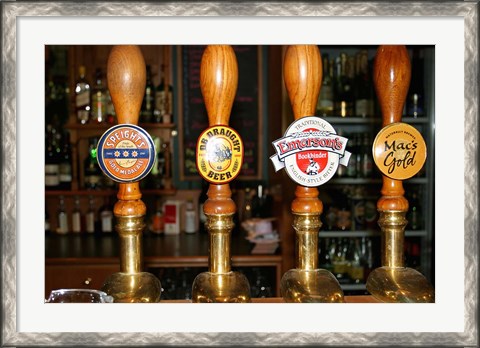 Framed Bar, Careys Bay Hotel, Careys Bay, Port Chalmers, Dunedin, New Zealand Print