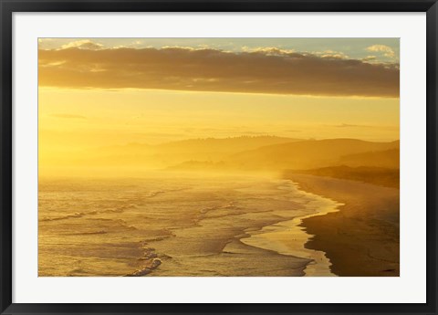 Framed Coast South of Dunedin, South Island, New Zealand Print