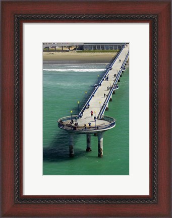 Framed New Brighton Pier, Christchurch, South Island, New Zealand Print
