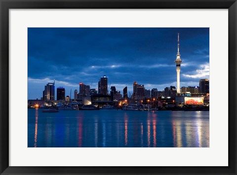 Framed Skytower, City Skylines, North Island, New Zealand Print