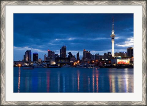Framed Skytower, City Skylines, North Island, New Zealand Print