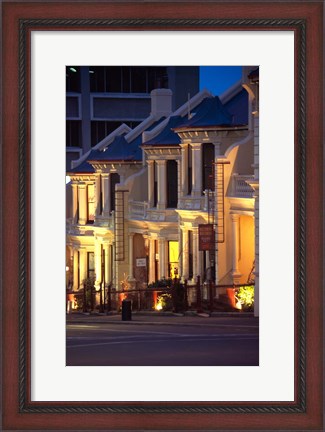 Framed Terrace Houses, Stuart Street, Dunedin, New Zealand Print
