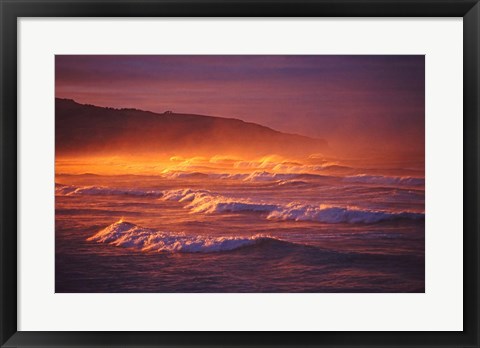 Framed St Clair Beach, Dunedin, New Zealand Print