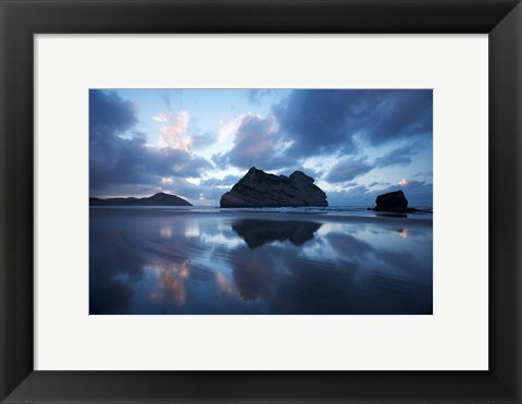 Framed Approaching Storm, Archway Islands, Wharariki Beach, Nelson Region, South Island, New Zealand Print