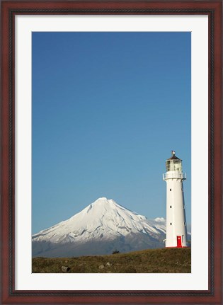 Framed Cape Egmont Lighthouse, North Island, New Zealand Print