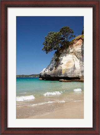 Framed Cathedral Cove, Coromandel Peninsula, North Island, New Zealand Print