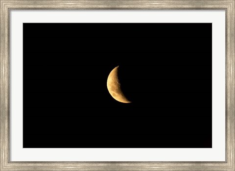 Framed Crescent Moon, Ashburton, South Island, New Zealand Print