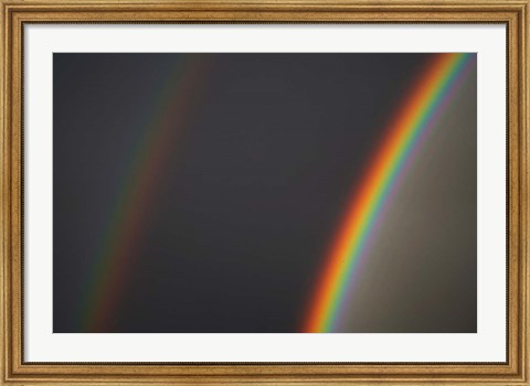 Framed Double Rainbow, Dunedin, Otago, South Island, New Zealand Print