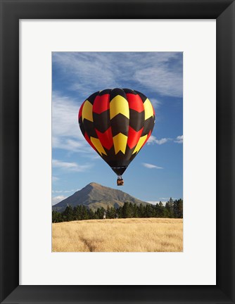 Framed Hot Air Balloon, Wanaka, South Island, New Zealand Print
